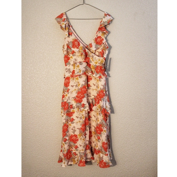 Fleur-Evermore Blush Pink Floral Ruffled Dress NWT - Picture 3 of 8